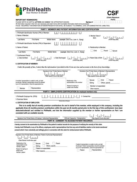 philhealth csf forms download.